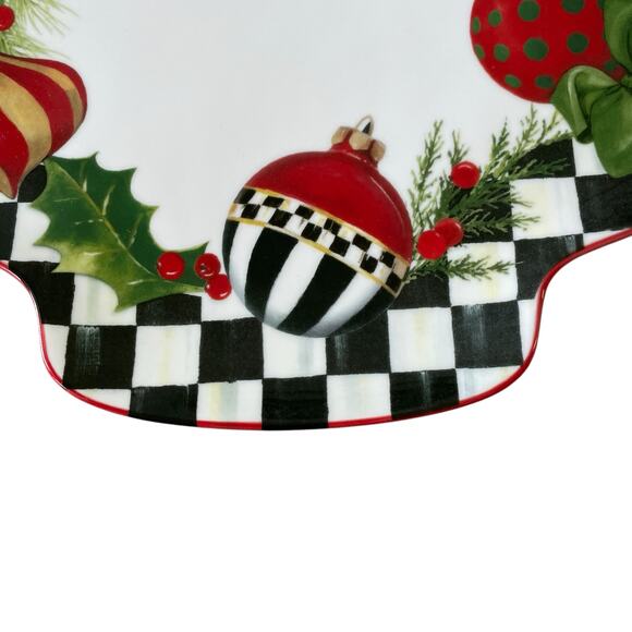NEW Mackenzie Childs Deck the Halls Tree Serving Platter - Picture 3 of 9